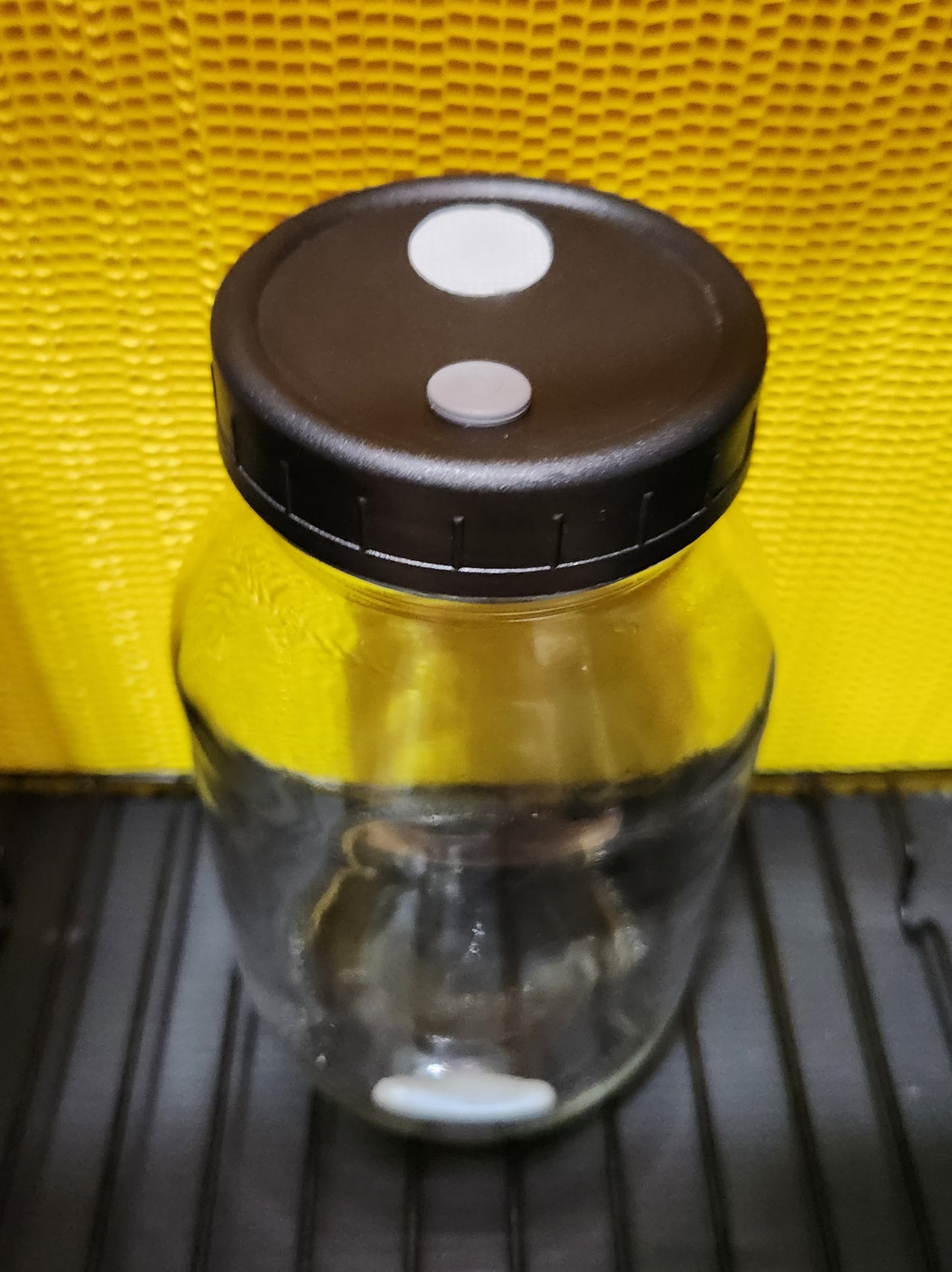 Set of 6 Vented LC Jar/Lid Kit (1000 ml) - Injection Port and 0.3-micron Filter