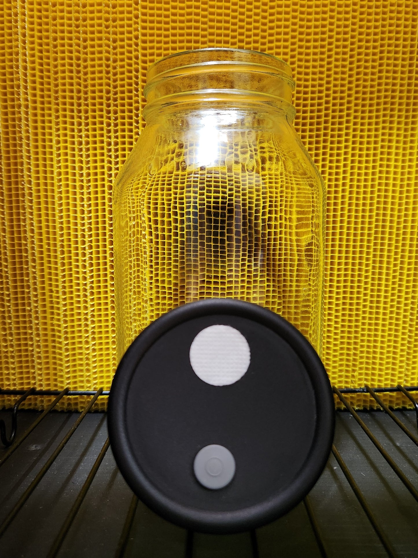 Set of 6 Vented LC Jar/Lid Kit (1000 ml) - Injection Port and 0.3-micron Filter