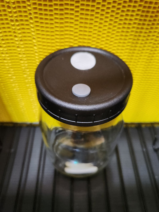 Vented LC Jar/Lid Kit (500 ml) - Injection Port and 0.3-micron Filter