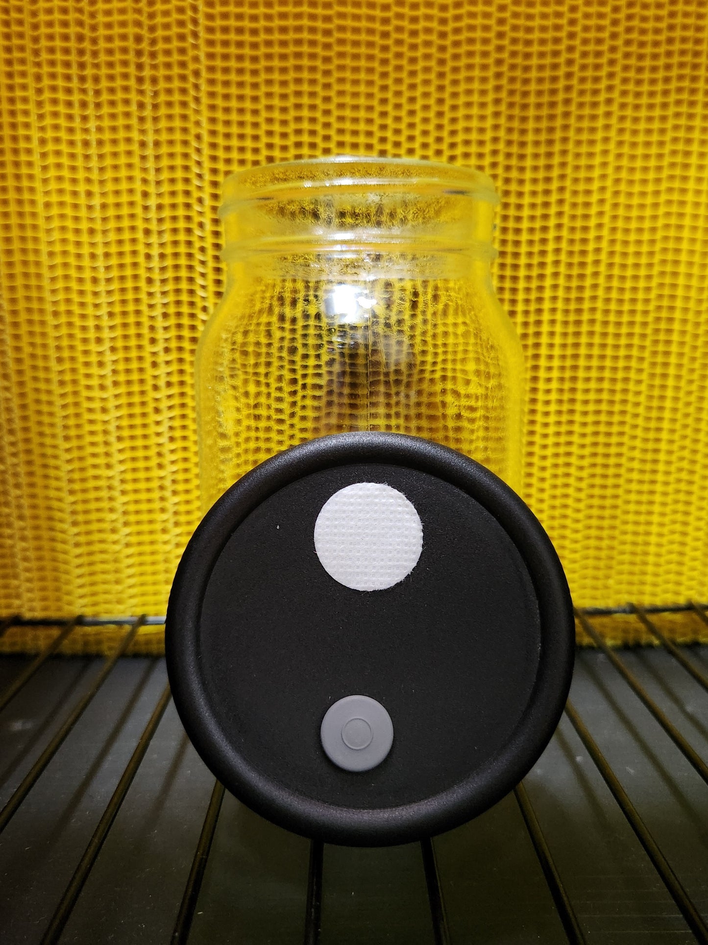 Vented LC Jar/Lid Kit (500 ml) - Injection Port and 0.3-micron Filter