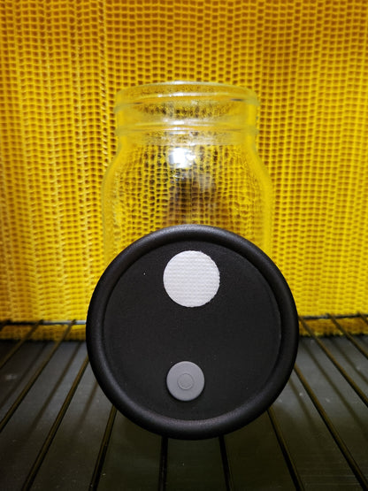 Vented LC Jar/Lid Kit (500 ml) - Injection Port and 0.3-micron Filter